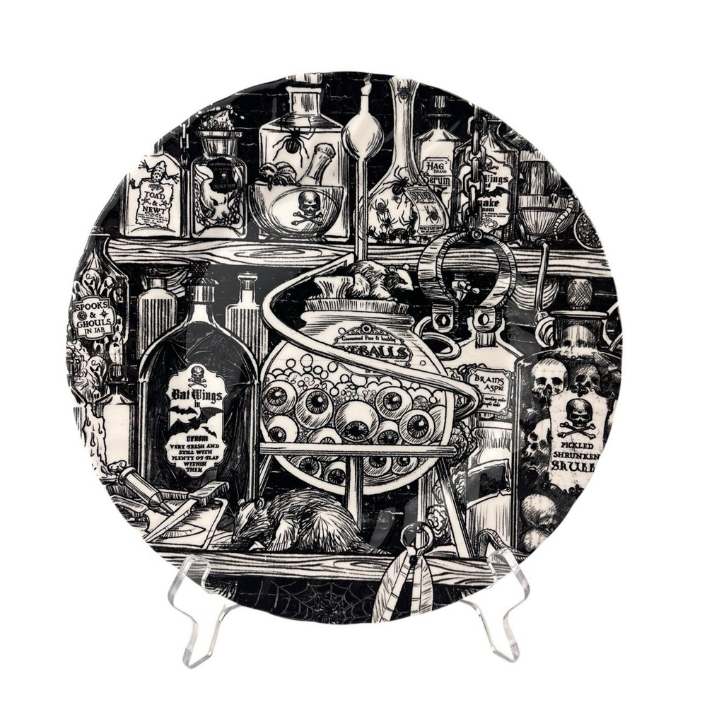 Royal Wessex Halloween Potions Eyeball Dinner Plate 10" NEW NWOT Apothecary